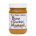 Bone Suckin' Sweet Spicy Mustard, 12 oz in Glass Bottle - Gourmet Jalapeno Mustard, Sweet Spicy, Creamy & Tangy, Gluten-Free, Non-GMO, Kosher, Perfect for Hot Dogs, Brats, Sandwiches, Cheese, Seafood.