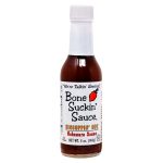 Bone Suckin' Hiccuppin' Hot Habanero Sauce - 5 oz. Jar - Mother Nature's Habanero Heat Infusion - Perfect for Wings, Soups & All Foods - NON GMO, GLUTEN FREE, FAT FREE, KOSHER