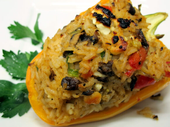 Bone Suckin Vegetarian Stuffed Peppers