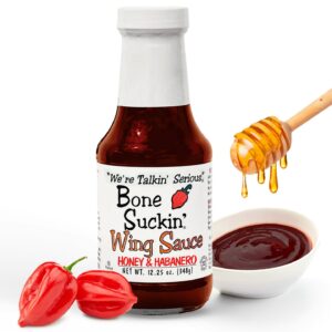 Bone-Suckin-Honey-Habanero-Wing-Sauce-12.25-oz-With-Cup.