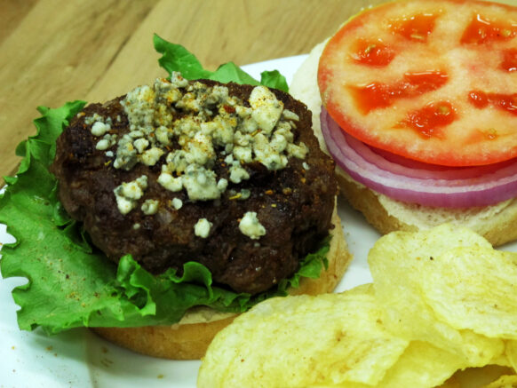 Bone Suckin' Hamburger with Blue Cheese
