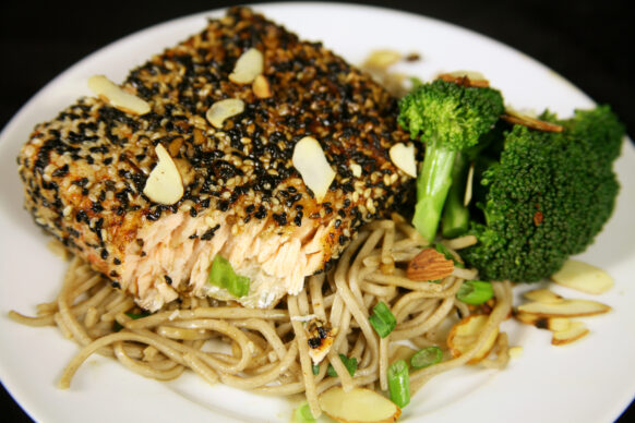 Bone Suckin' Sesame Salmon