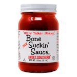 Bone Suckin' Sauce® Sweet Southern® Thick, 18 oz Glass Bottle, For Ribs, Chicken, Pork, Beef - Gluten-Free, Non-GMO, Kosher, Thick Barbecue Sauce Sweetened with Cane Sugar & Molasses