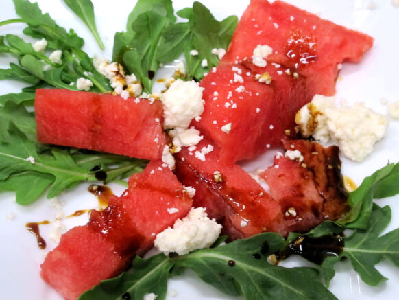 Bone Suckin' Watermelon Arugula Feta Salad