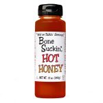 Bone Suckin' Hot Honey with Honey, Apple Cider Vinegar, Chili Extract Gluten-Free, Non-GMO, Kosher, Spicy & Sweet Condiment, Versatile, Delicious Flavor Boost - Easy Squeeze Bottle, 12 oz