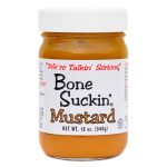 Bone Suckin' Mustard® 12 oz in Glass Bottle - Gourmet Mustard, Sweet & Tangy With Creamy Texture, Gluten-Free, Non-GMO, No HFCS, Kosher, Perfect for Hot Dogs, Brats, Sandwiches, Cheese, Seafood
