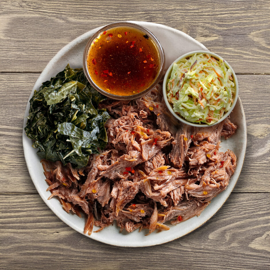 Bone Suckin Sauce Eastern Vinegar Pulled Pork Plate