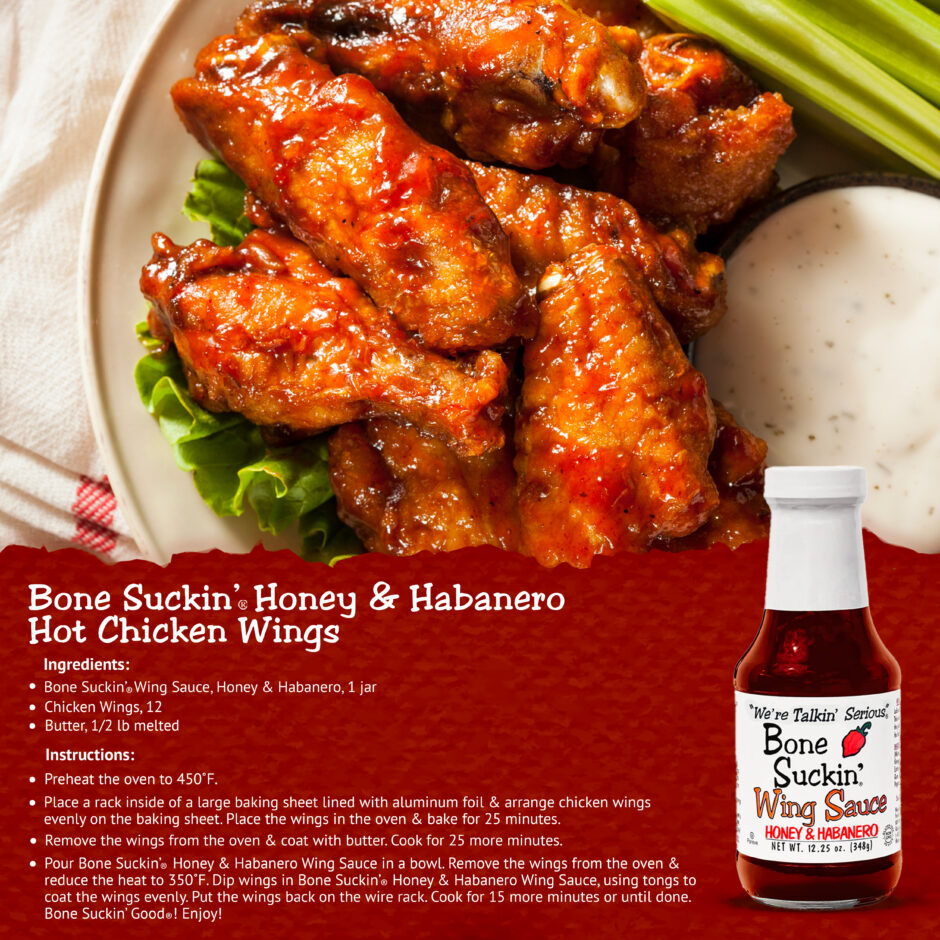 Bone Suckin Honey Habanero Chicken Wings Recipe