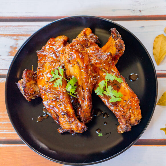 Ribs on a plate
