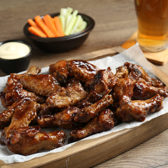 Chicken wings on a plate